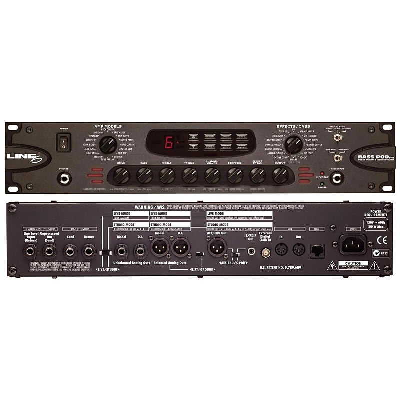 Line 6 Bass POD xt Pro Rackmount Multi-Effect and Amp Modeler