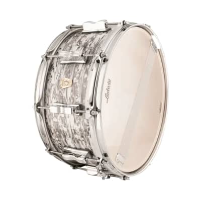 Ludwig Classic Maple Snare Drum 14x6.5 White Abalone image 4