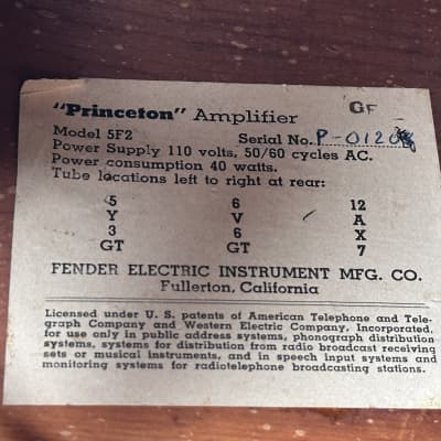 1958 Fender Princeton Amp Tweed 5F2 image 15