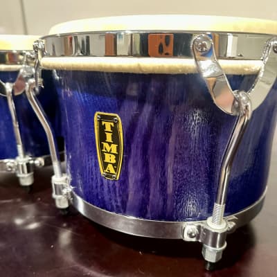 【値下げ】TIMBA Bongo ティンバ ボンゴ ビンテージ Timba Handmade Oak bongos 1990s - Indigo gloss | Reverb