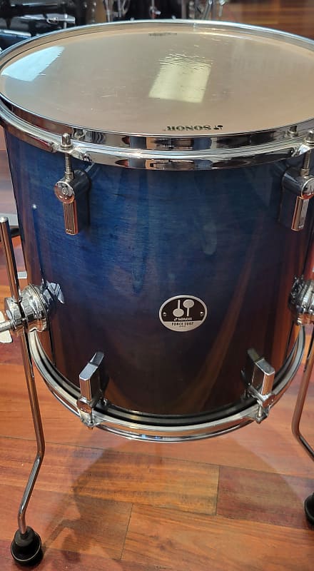 Sonor Force 2007 14x14 Floor Tom Birch - Trans Blue | Reverb