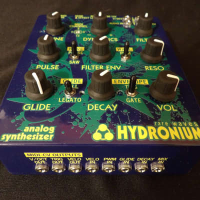 Rave Waves Hydronium 2021 Hydride Blue TB-303 Style Tabletop Analog Synth by Grendel image 8