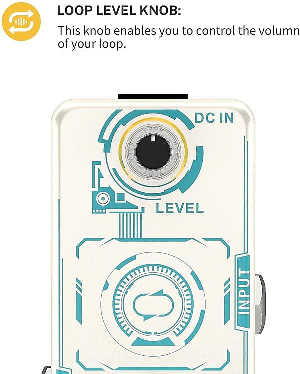 Donner ONE Looper Guitar Effect Pedal 10 minutes of Looping Reverb