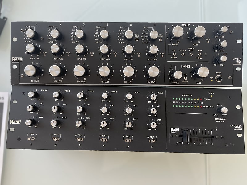 Rare RANE MP2016 (1999) Black Rotary DJ Mixer & XP 2016S
