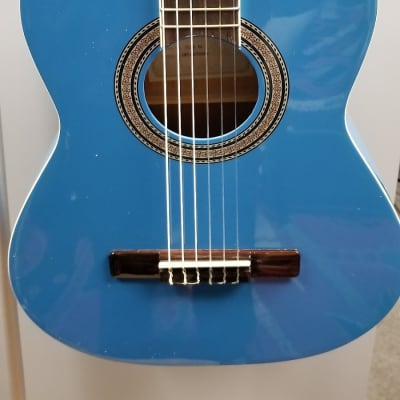 San Mateo SMBB Blue Classical Folk Guitar  Blue image 1