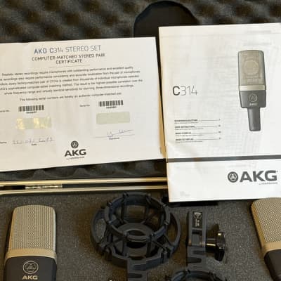AKG C314 XLII/ST Stereo Matched Pair 2010s - Black image 7