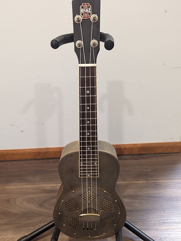 Republic Resonator Ukulele - Nickel plated bell brass | Reverb