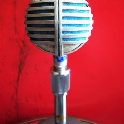 Vintage RARE 1940's Shure Brothers 120 / 508A / 708A crystal microphone w period Atlas DS7 stand image 4