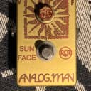 Analogman Sun Face Medium/Low Gain RCA Germanium Fuzz with Sun Dial Knob 2018 Gold Sun Face