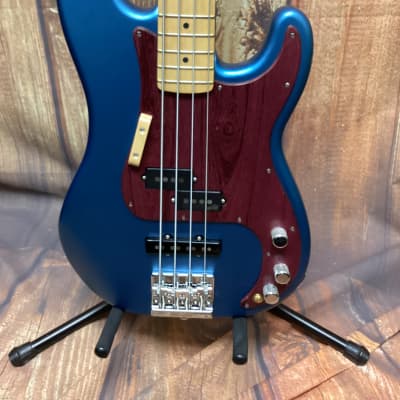 Fender American Performer Precision Bass with Maple Fretboard 2018 - Present - Satin Lake Placid Blue image 1