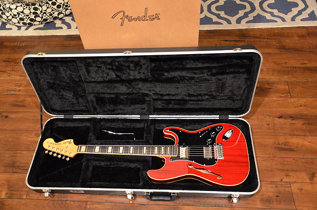 ブランド品 通販サイト Fender Cherry Stratocaster Thinline Japan Edition Limited ギター