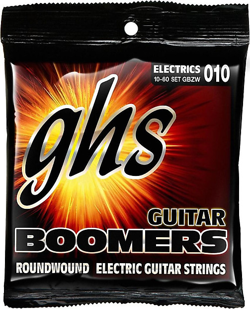 Immagine GHS GBZW Boomers Roundwound Electric Guitar Strings - Light Top/Heavy Bottom 10-60 - 1