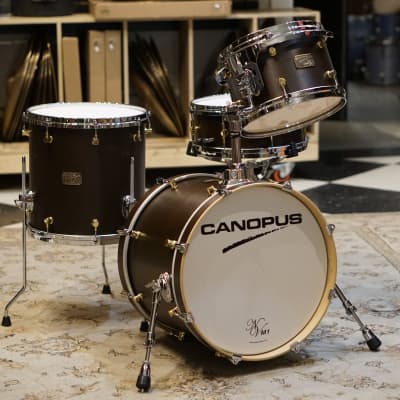 Canopus NV60-M1 Bop Set 18/12/14/5.5x14 - Bitter Brown Oil | Reverb