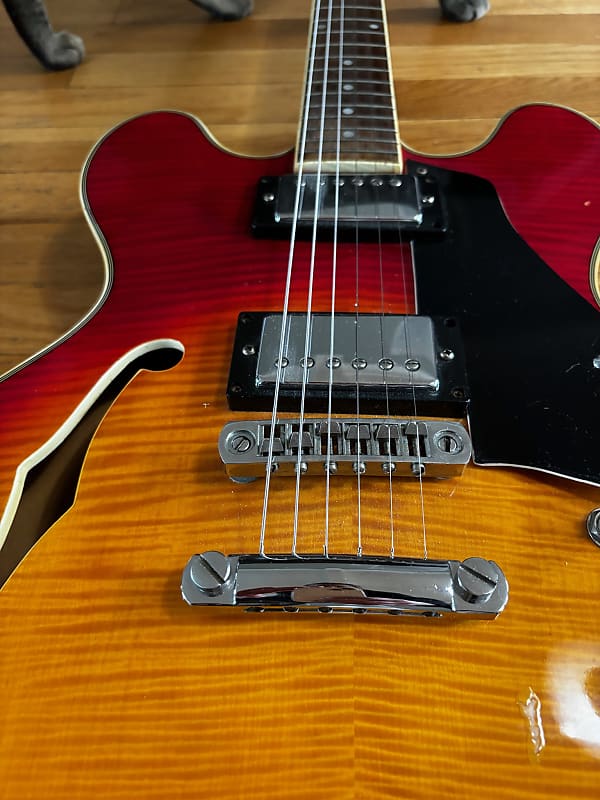 ヴィンテージ　カバキーニョ　TONANTE ジャンク 5th Avenue Kingpin P90 Cognac Burst Left-Handed | キクタニ