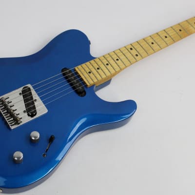 Vintage 1989 Peavey Generation Series Standard Tele-Style Electric Guitar, Blue image 2