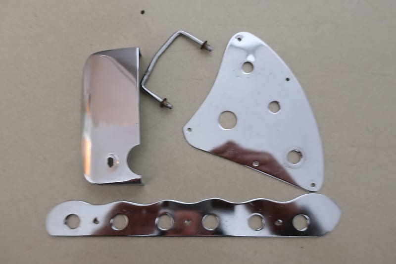 Vintage 1960s Teisco Guitar Parts Lot Bridge Cover Reverb