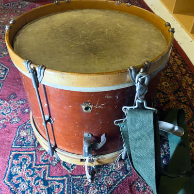 WFL 6-Lug Mahogany 14" Marching Field Snare - Late 50's image 1