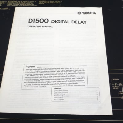Yamaha D1500 Vintage Digital Delay 1U Rack Mount Unit W/ MIDI - 100 - 240V image 3