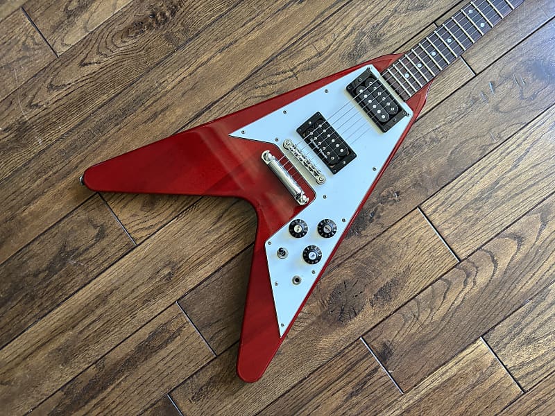 ギター BURNNY Flying V RFV-75 1981 Burny Flying V RFV-75 Floyd Rose alpine white