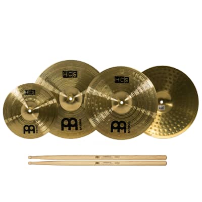 Meinl HCS Three for free Cymbal Set (13HH/14C/10S) Cymbal Set + Sticks image 3