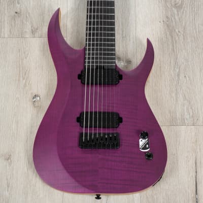 Schecter John Browne Tao-8 8-String Guitar, Ebony Fretboard, Satin Trans Purple image 2