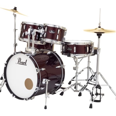 Pearl RS505C/C31 Roadshow 10 / 12 / 14 / 20 / 14x5" 5pc Drum Set with Hardware, Cymbals 2014 - 2023 - Product Color: RED WINE image 4