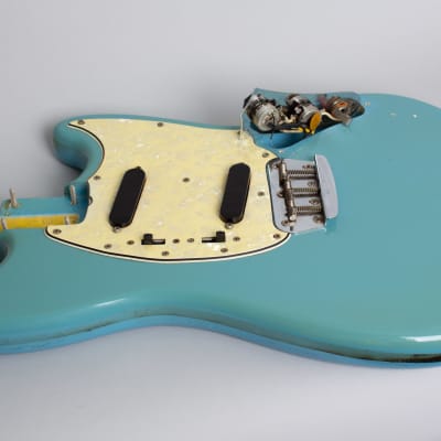 Fender  Duo-Sonic II Solid Body Electric Guitar (1966), ser. #145972, original grey hard shell case. image 14