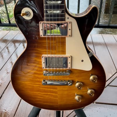 Gibson 50th Anniversary 1959 Reissue Les Paul Solid Body Electric Guitar 2019 - Bourbon Burst image 3