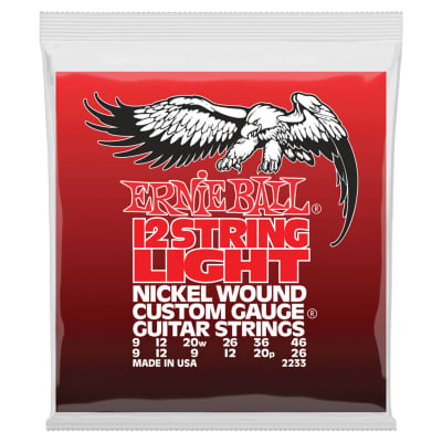 Ernie Ball 2233 Light 12-String Electric Guitar Strings w/ Wound G String Nickel image 1