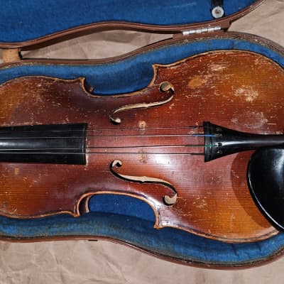 Vintage Jacobus Stainer / Konrad sized 3/4 violin, Repairs Needed image 5