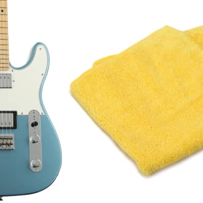Fender Player Telecaster HH - Tidepool with Maple Fingerboard  Bundle with Fender Dual-Sided Super-Soft Microfiber Polish Cloth image 1