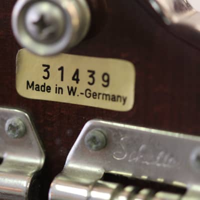 Hoyer HG-652-D4 1970s - Walnut Double Neck Bass & Guitar image 17