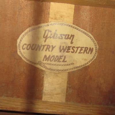 1961 Gibson Country Western Dreadnought Acoustic Natural with Hardshell Case image 8