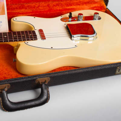 Fender Telecaster Solid Body Electric Guitar (1966), ser. #132499, original black tolex hard shell case. image 13