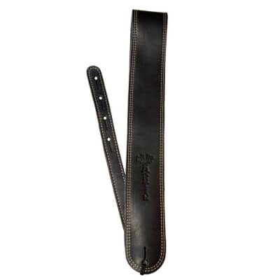 Martin Genuine Soft Leather Strap 2.5 inch Leather Guitar Strap - Black image 1