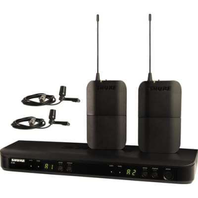 Shure BLX188/CVL-H11 Wireless Dual Presenter System with 2 CVL Lavalier Mics J11 Band image 1