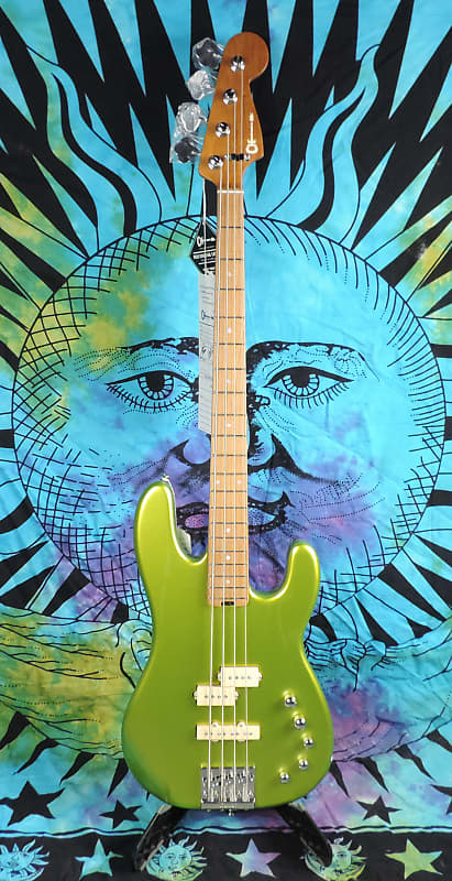 Charvel® Pro-Mod San Dimas® Bass PJ IV - Lime Green Metallic image 1