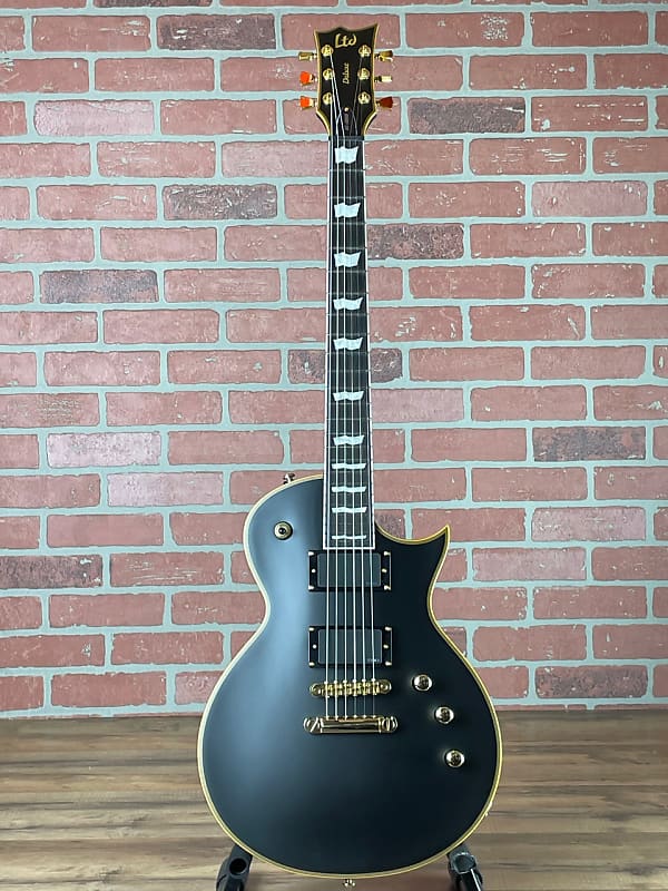 ESP LTD EC 1000 Vintage Black Electric Guitar with EMG Pickupsith