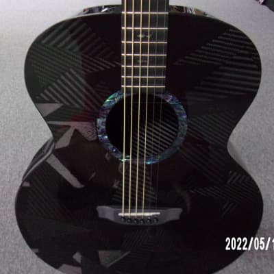 RainSong Bi-JM4000N2 6 String Baritone Acoustic/Electric Guitar 2022 Black Ice image 3