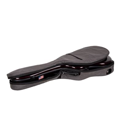 Crossrock 4/4 Classical Guitar Case in 100% Carbon Fiber for Touring Show, 7 lb Flight Case, Red with US Flag image 11
