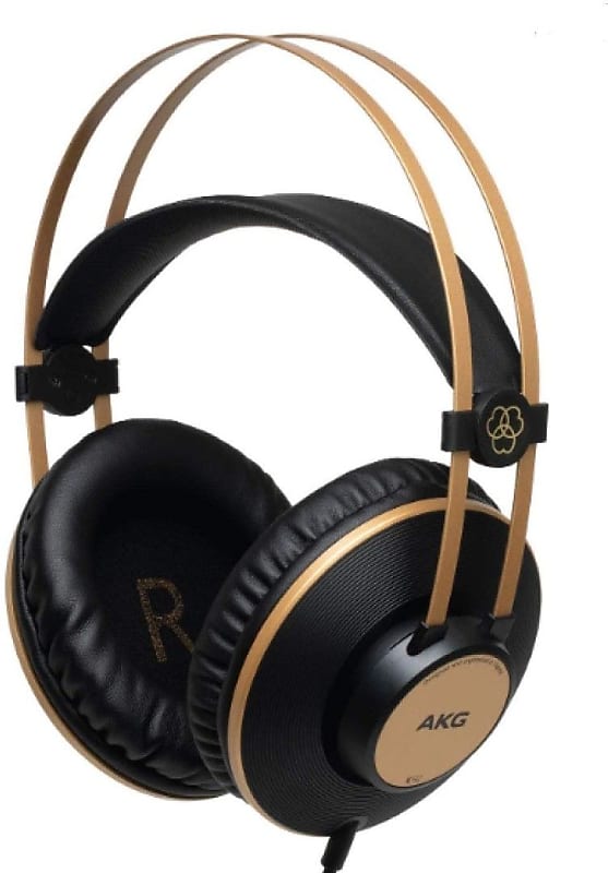 AKG Pro Audio K92 Over-Ear Closed-Back Studio Headphones Black/Gold image 1
