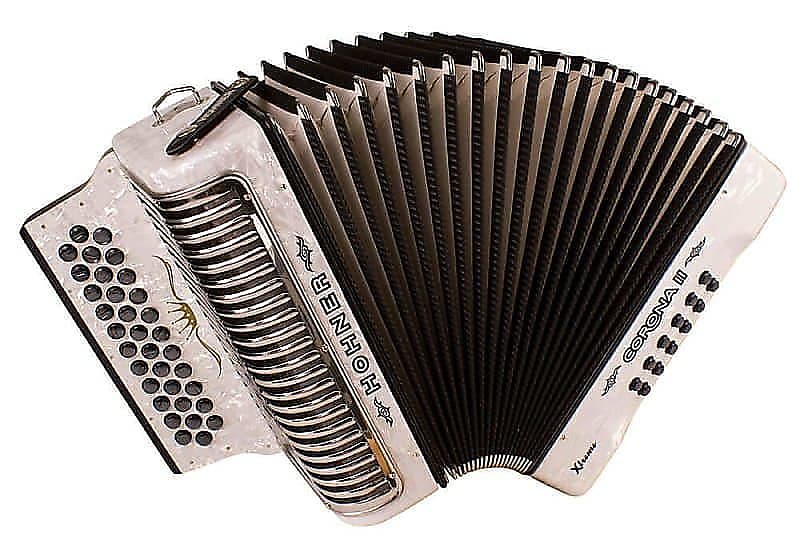 Hohner CXEW Corona II Xtreme EAD Accordion in Pearl White Reverb