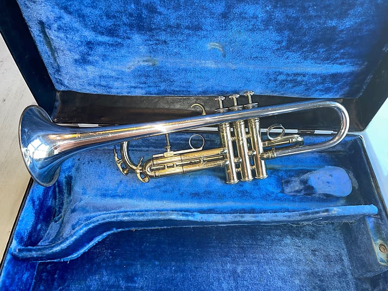 KING H.N. WHITE Super 20 Symphony Silversonic Trumpet 1049-S 1965 STERLING  SILVER u0026 BRASS (GOLD)