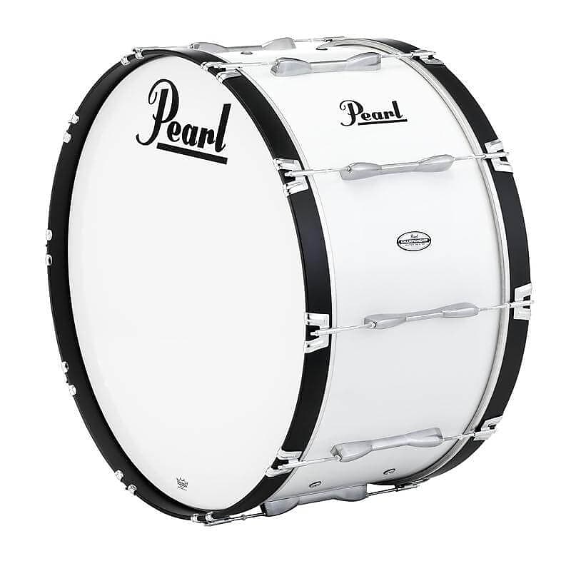 Pearl 32X16 Championship Maple Marching Bass Drum #33 Pure White image 1