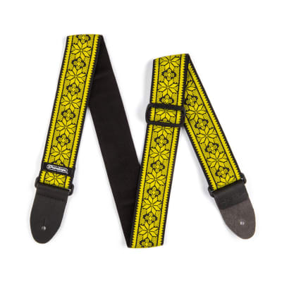 DUNLOP D67-02YE  FILMORE YELLOW GUITAR STRAP for sale