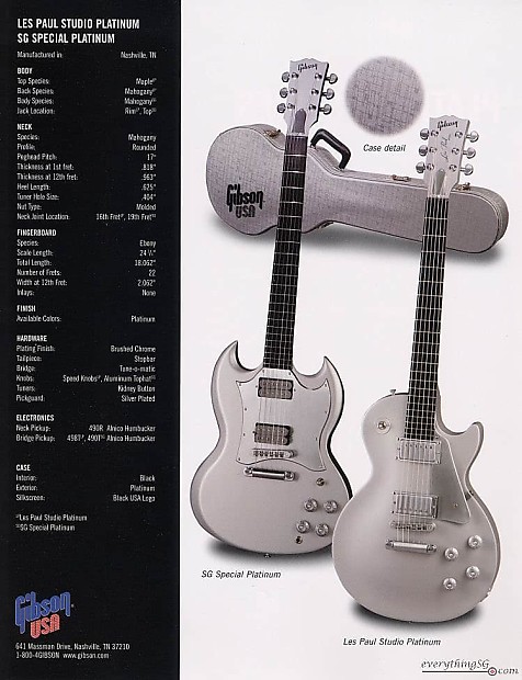 Gibson SG Platinum Limited Edition