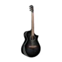 Ibanez AEWC400 6-String Acoustic-Electric Guitar (Right-Handed, Transparent Black Sunburst)