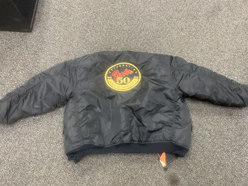 Fender Vintage 50 Years Of Excellence Bomber Jacket 1996 | Reverb