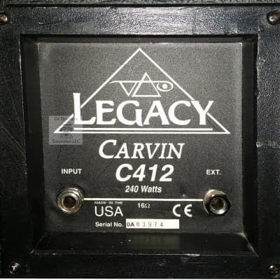 Carvin Vai Legacy C412 w/  Celestion® 16 Ohm G12 V30  2001 Black image 2