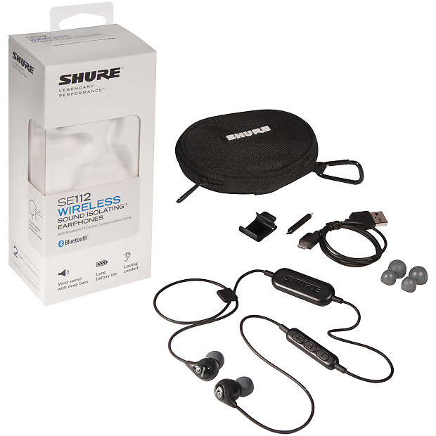 Immagine Shure SE112-K-BT1 Wireless Sound Isolating Bluetooth Earphones - 3